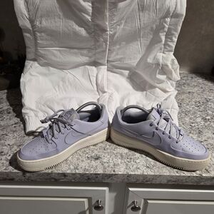 Bundle New White Vest And Nike Air Force 1 Low Lavender Sneakers W Sz 9